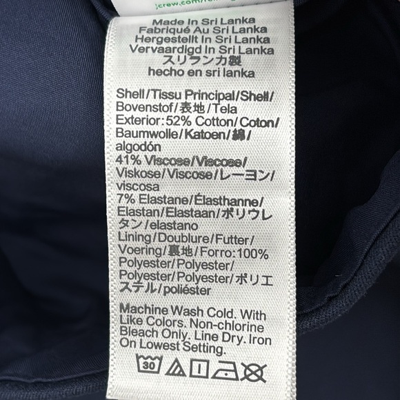 J Crew Factory Pencil skirt in navy size 2 NWT BO722 - Picture 7 of 11